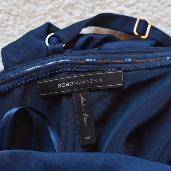 BCBGMaxAzria Palais Navy One-Shoulder Dress - Picture 4 of 5